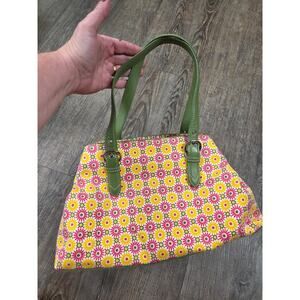 Cole Haan Hand Bag Pink Yellow Green NEW Vintage 2000s Purse Floral Flower